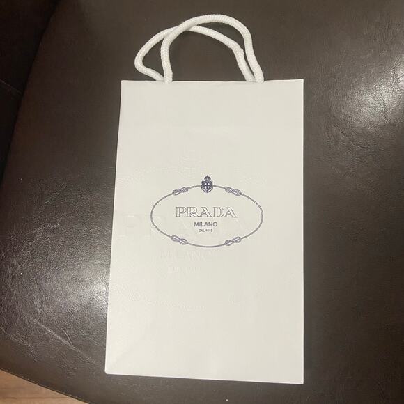 Small White Prada Milano Shopping Bag - Picture 3 of 7